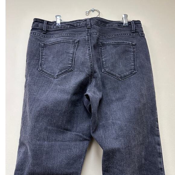 Adrenne Vittadini Size 10 Mid Rise 5 Pocket Skinny Leg Denim Jeans Faded Black - Picture 6 of 12